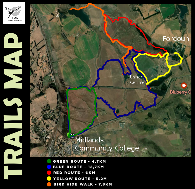 Trail Map KZNCF routes