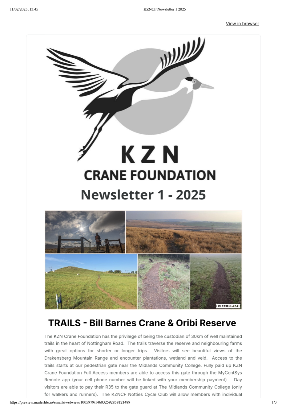 KZNCF Newsletter 1 - 2025